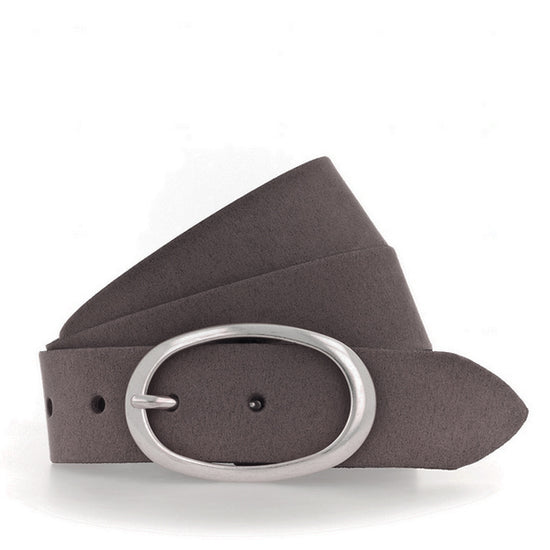 Ledergürtel Velour Braun