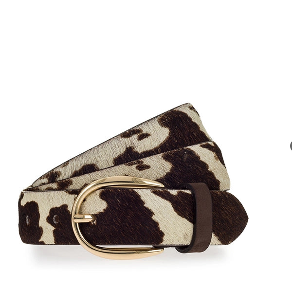 Gürtel mit Kuhfellprint