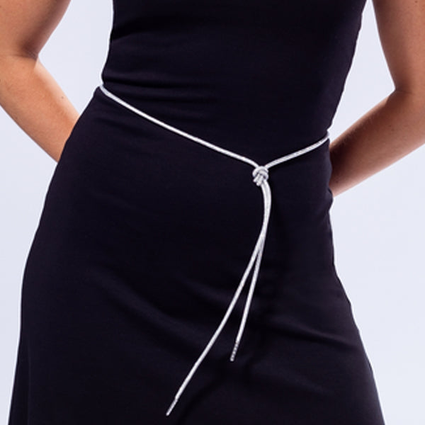 Kettengürtel Strass Silber