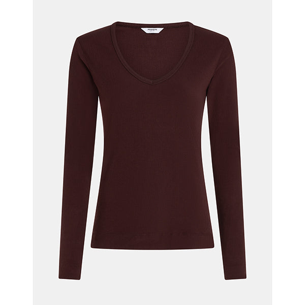 Penn & Ink V-Longsleeve Aubergine