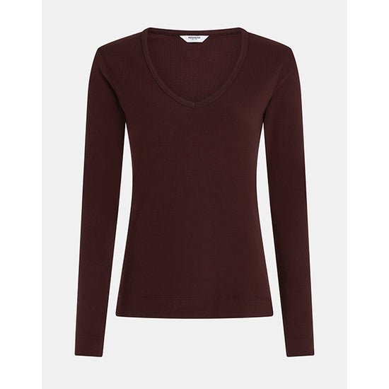 Penn & Ink V-Longsleeve Aubergine