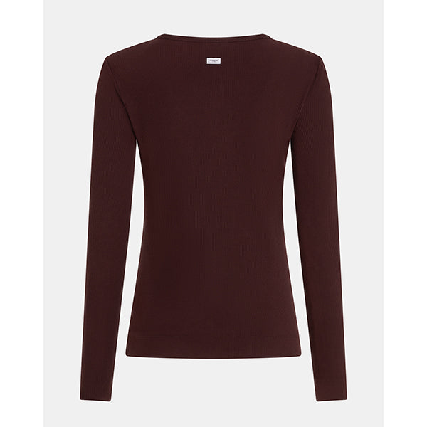 Penn & Ink V-Longsleeve Aubergine