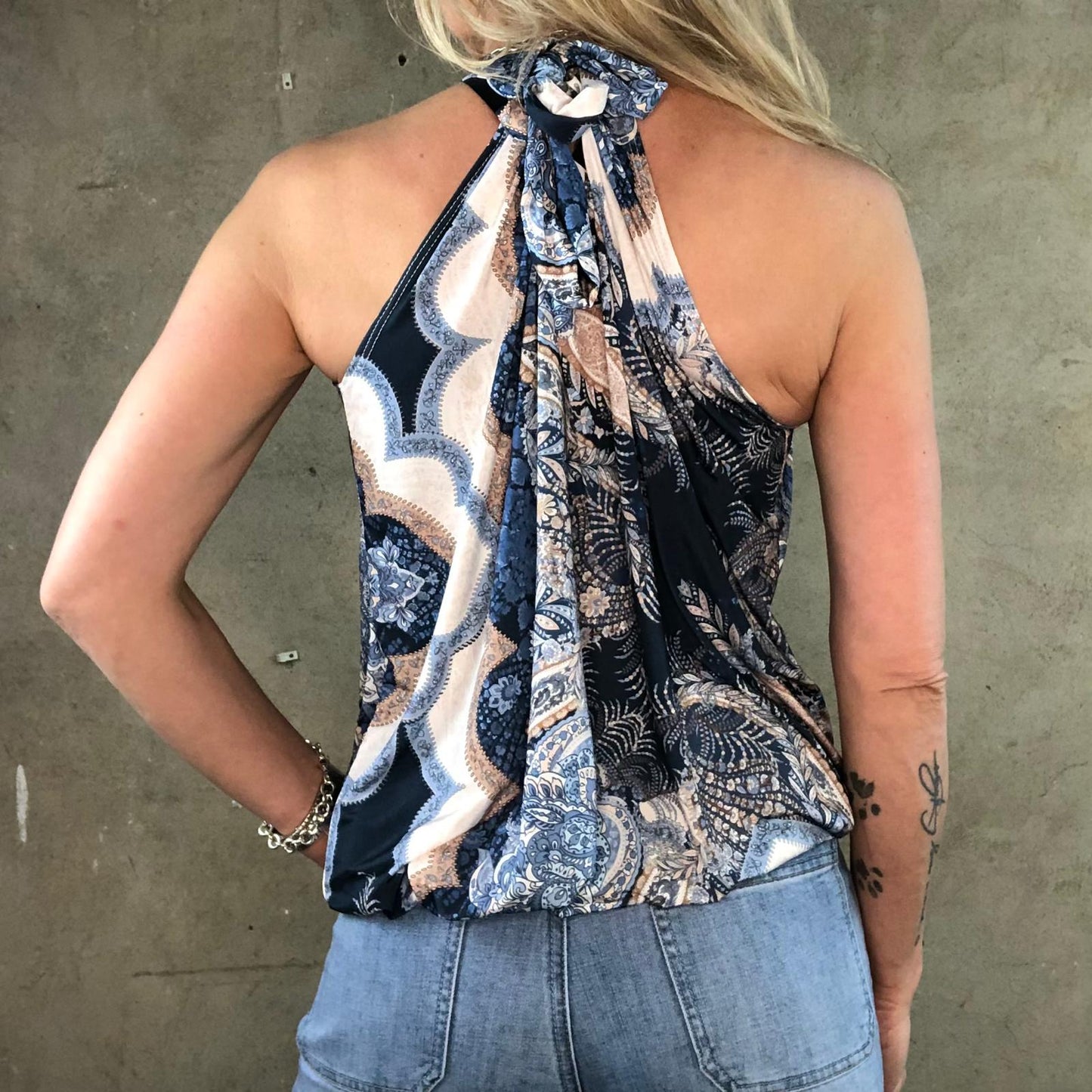 American Neck Top Paisley