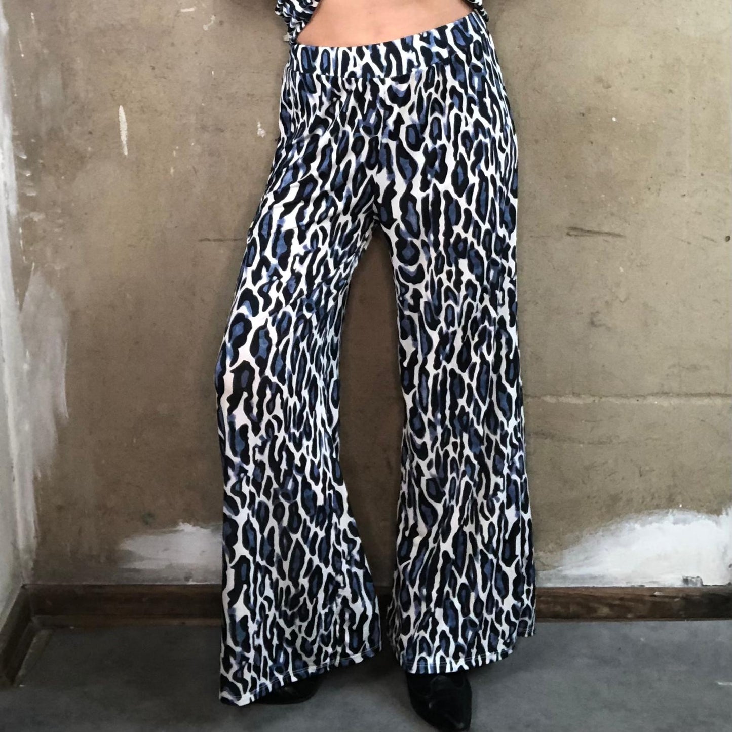 Wide Leg Pant Blue Leo