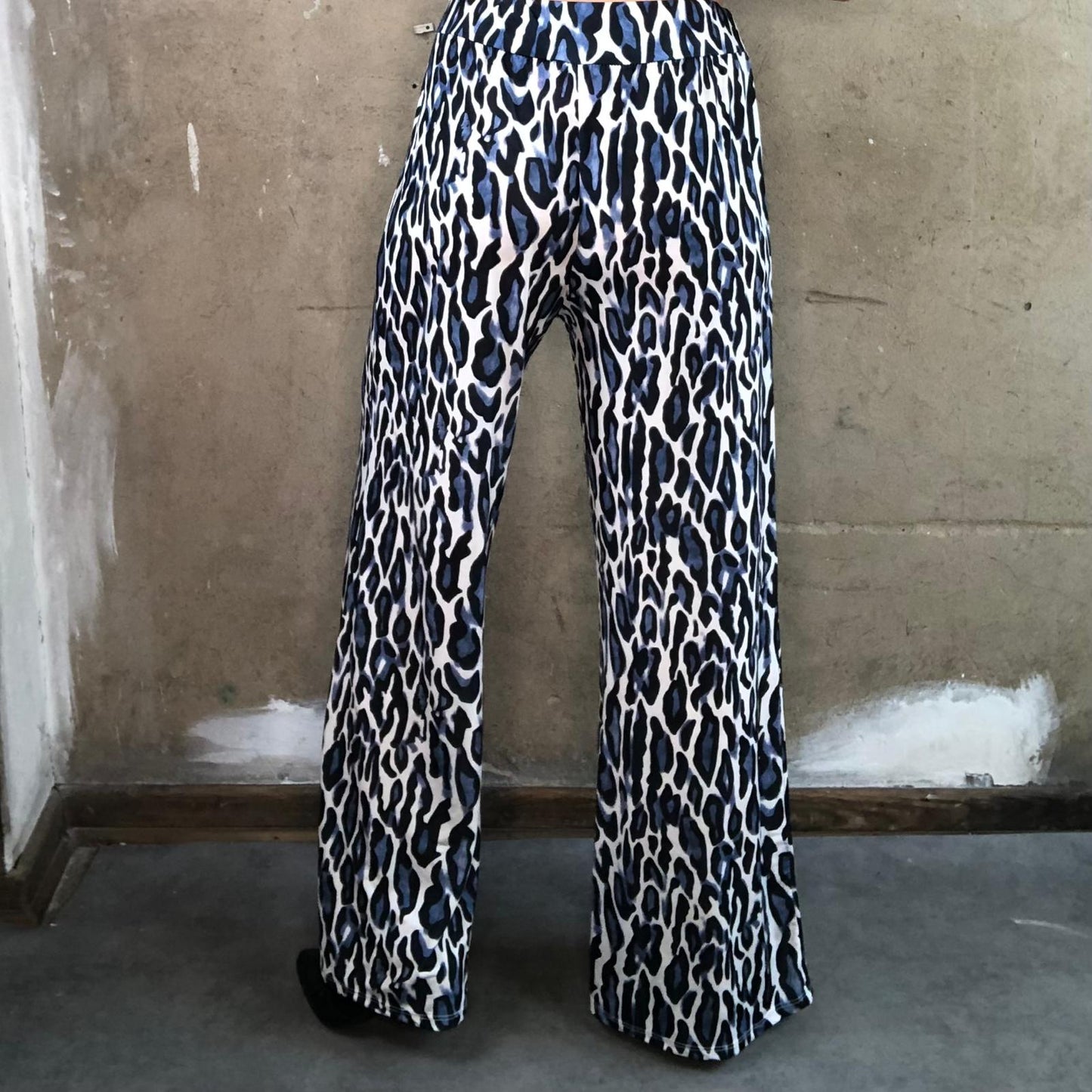 Wide Leg Pant Blue Leo