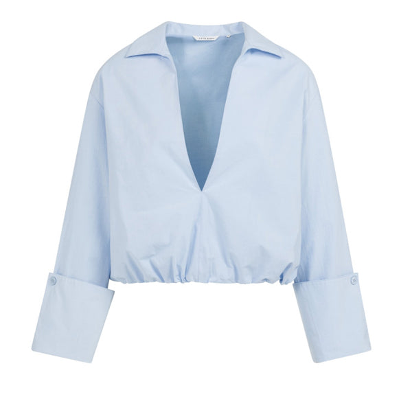 YAYA Ballonbluse mit tiefem V-Ausschnitt