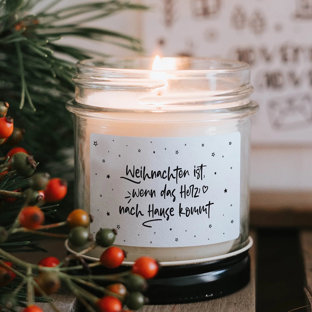 Weihnachtskerze - "Weihnachten ist..."