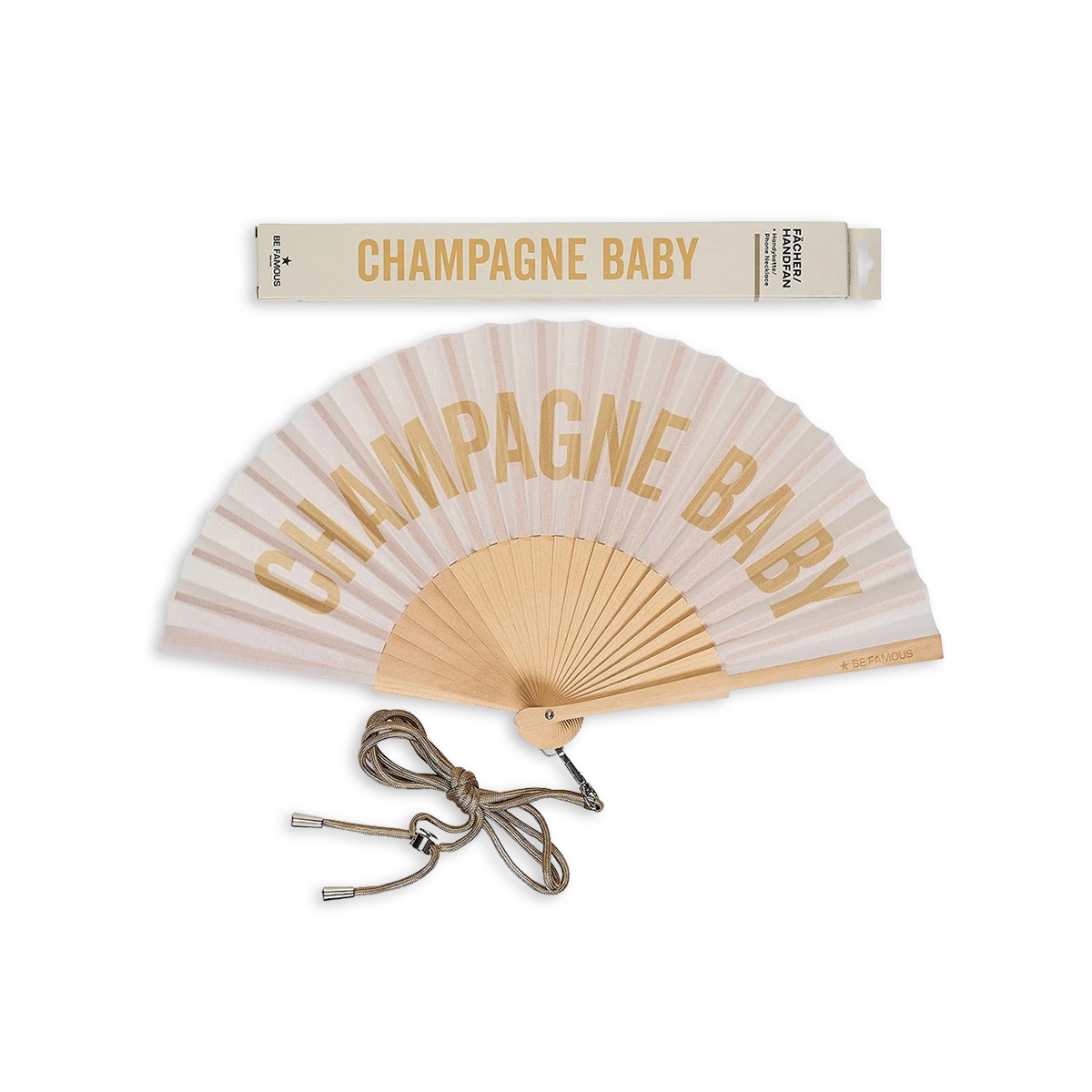Be Famous Handfächer Champagne Baby