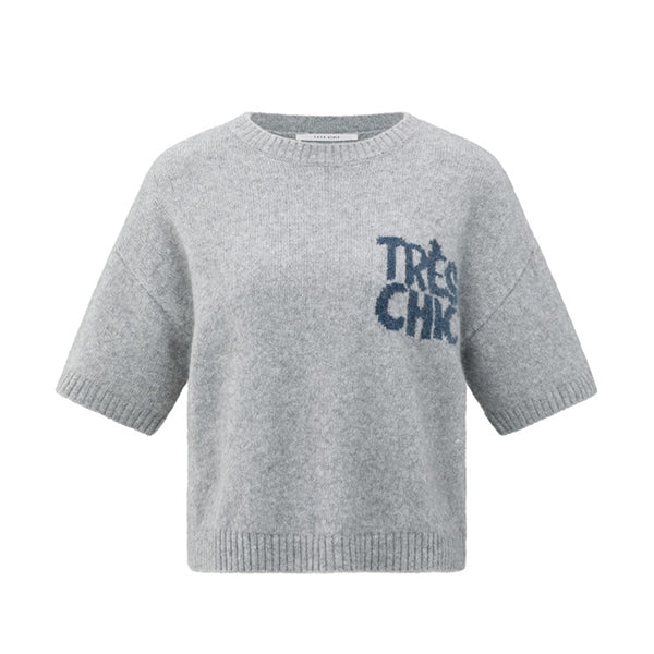 YAYA Kurzarmstrickpulli