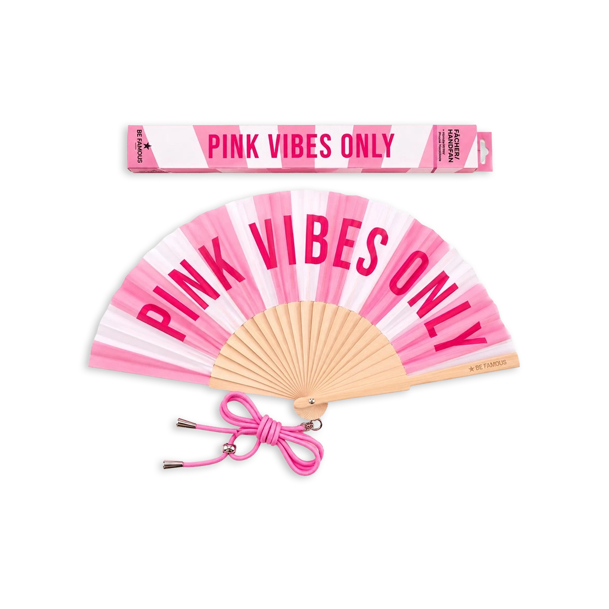 Be Famous Handfächer PINK VIBES ONLY