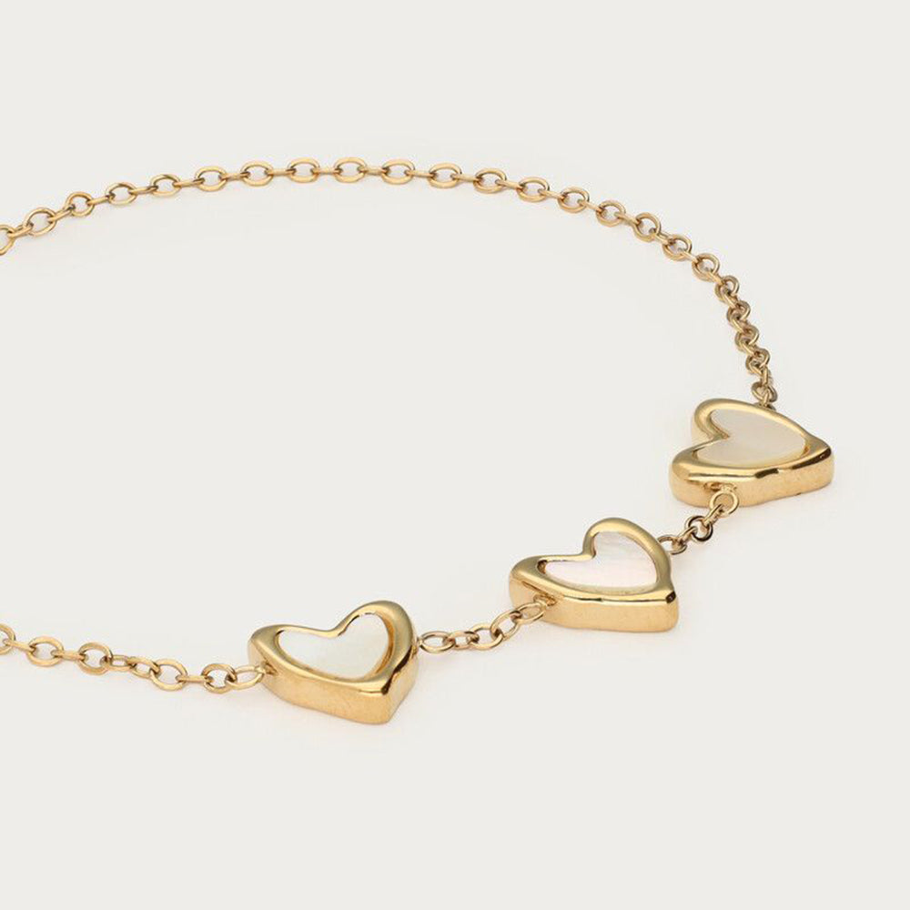 MJ Armband mit Perlmutt-Herzen