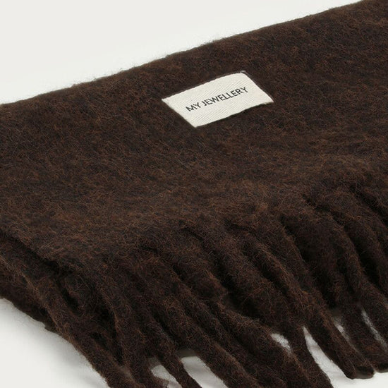 Schal Fringe Braun