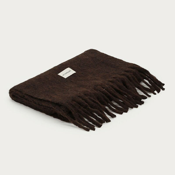 Schal Fringe Braun