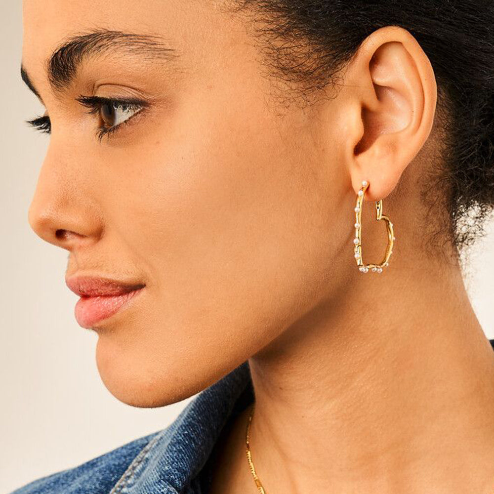 MJ Herzförmige Creolen