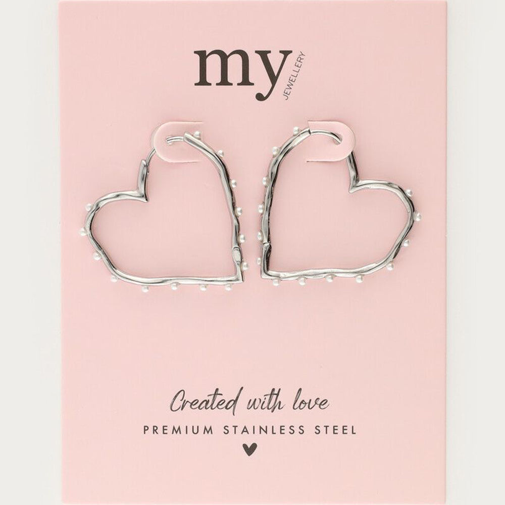 MJ Herzförmige Creolen