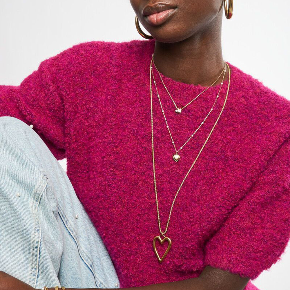 MJ lange Kette mit Herz