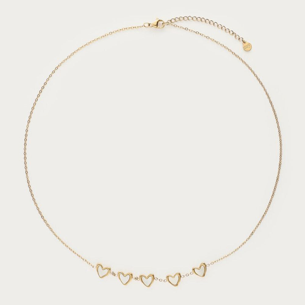 MJ Kette mit Perlmutt-Herzen