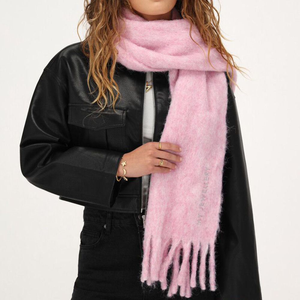 Schal Fringe Pink