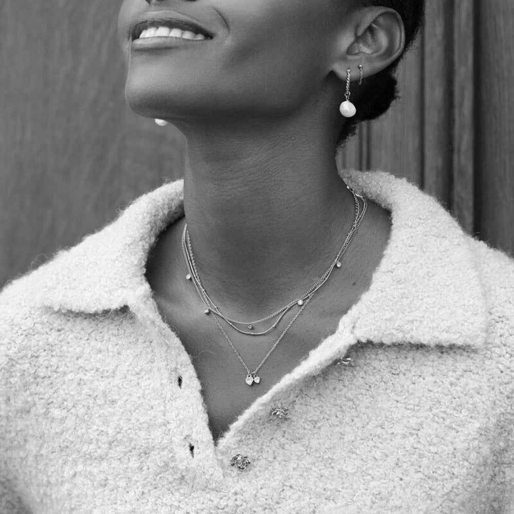 MJ Kette mit Strass-Herzen