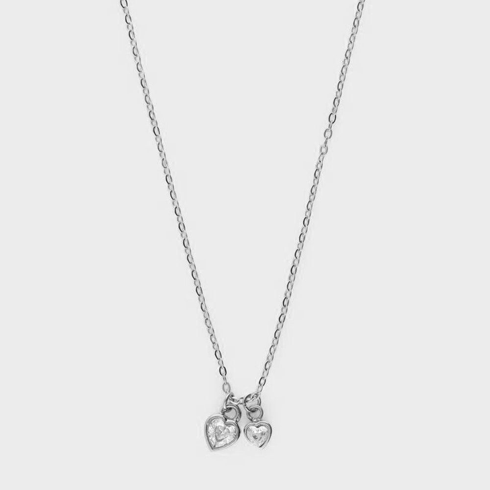 MJ Kette mit Strass-Herzen