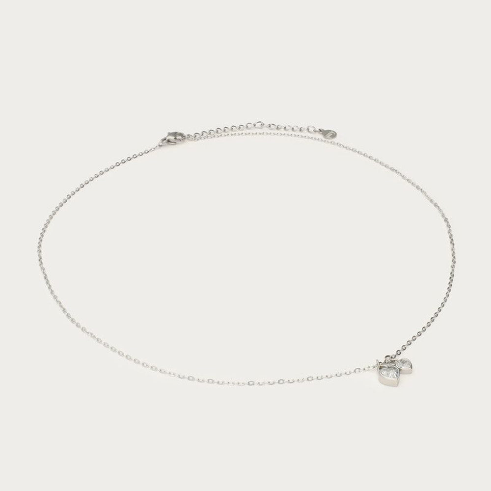 MJ Kette mit Strass-Herzen