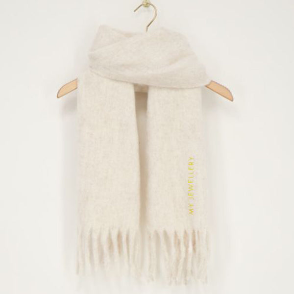 Schal Fringe Creme