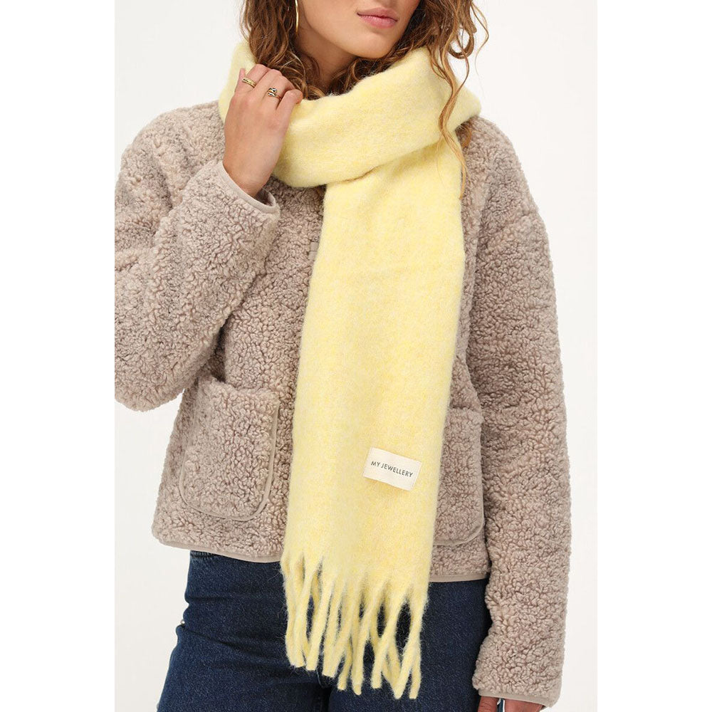 Schal Fringe Butteryellow