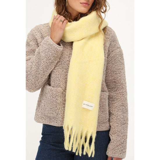 Schal Fringe Butteryellow