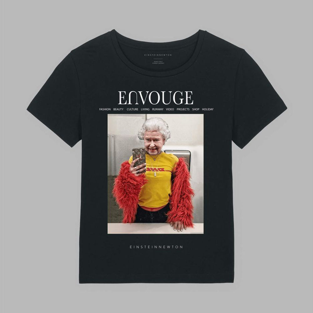 Einstein Newton Queen Black T-Shirt