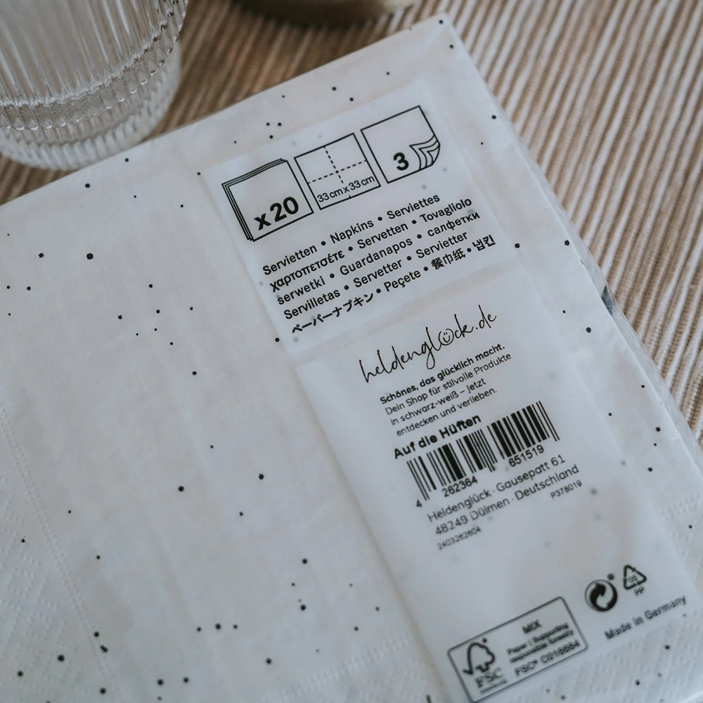 Serviette "Auf die Hüften..."