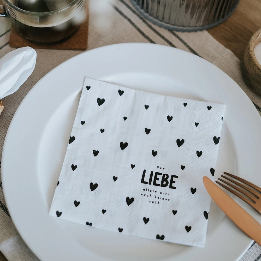 Serviette "Von Liebe allein..."