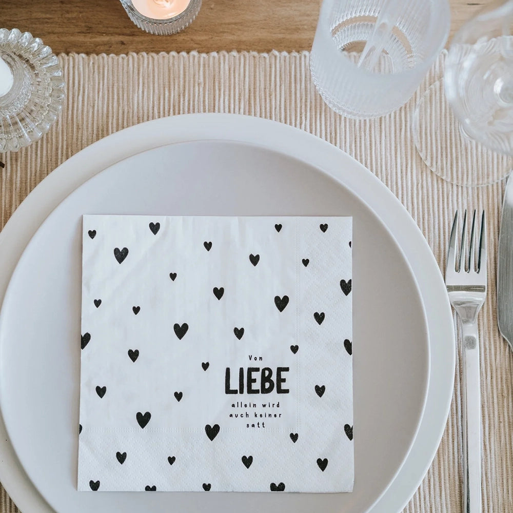 Serviette "Von Liebe allein..."