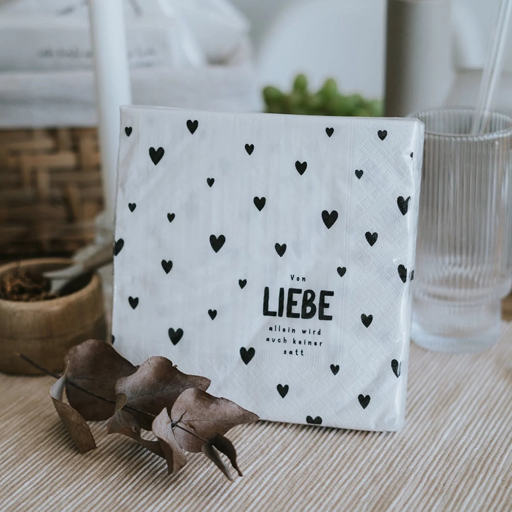 Serviette "Von Liebe allein..."