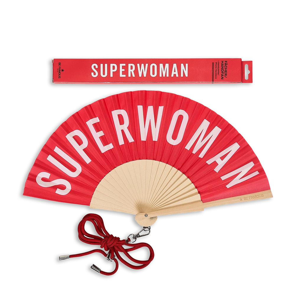 Be Famous Handfächer Superwoman