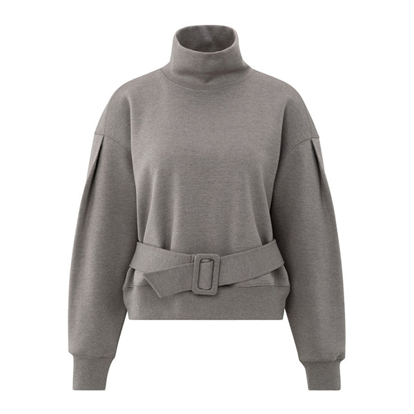 YAYA Sweater mit Gürtel
