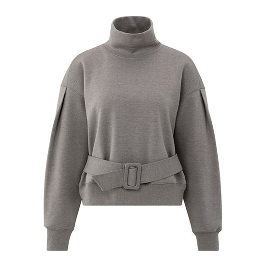 YAYA Sweater mit Gürtel