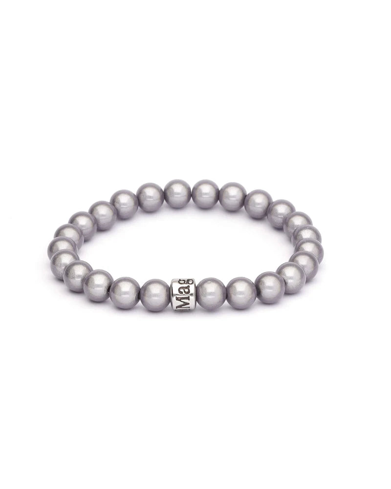 Magic Pearl Perlenarmband Taupe